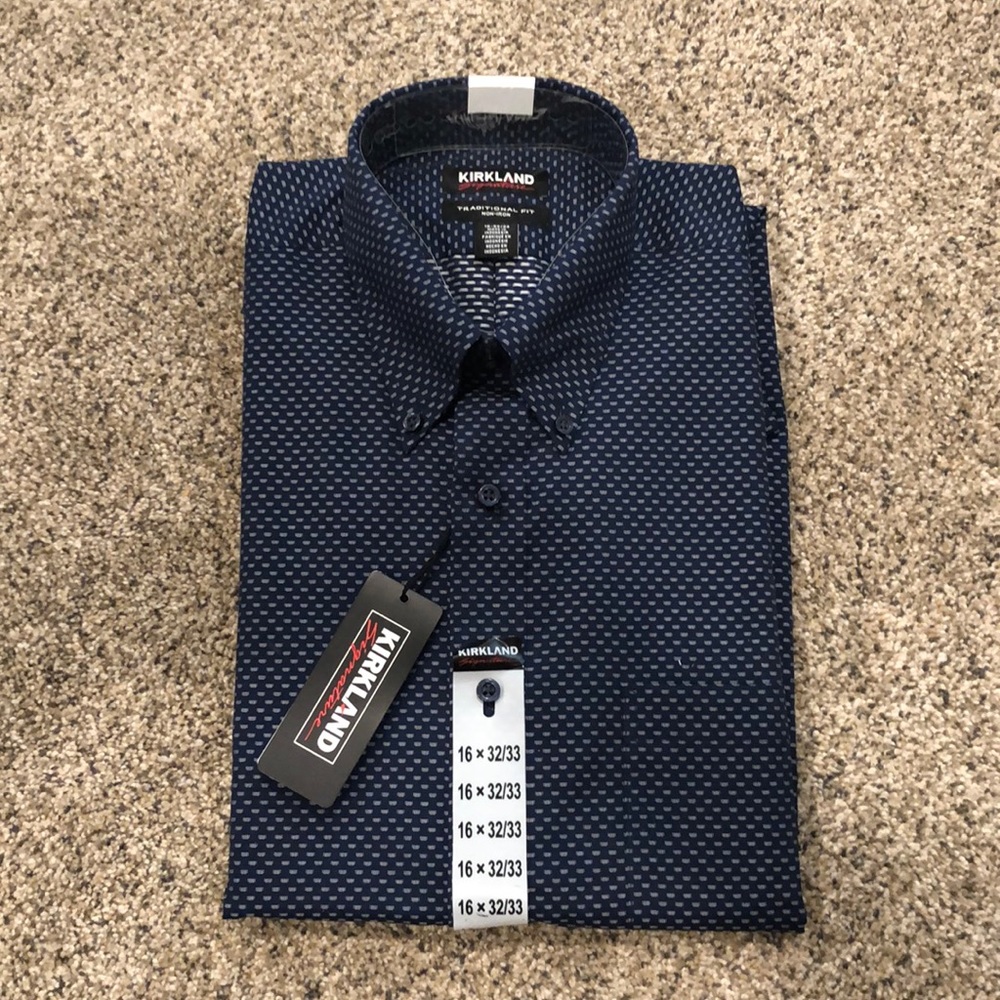 Blue Patterned Kirkland Button Up